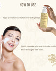 How to use Clear Balance Saargol Facial Cleanser - gentle saffron-infused cleanser with Vitamin C