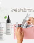 Skincare regimen kit with an alcohol-free toner, gentle cleanser and SPF moisturizer-anti-age less