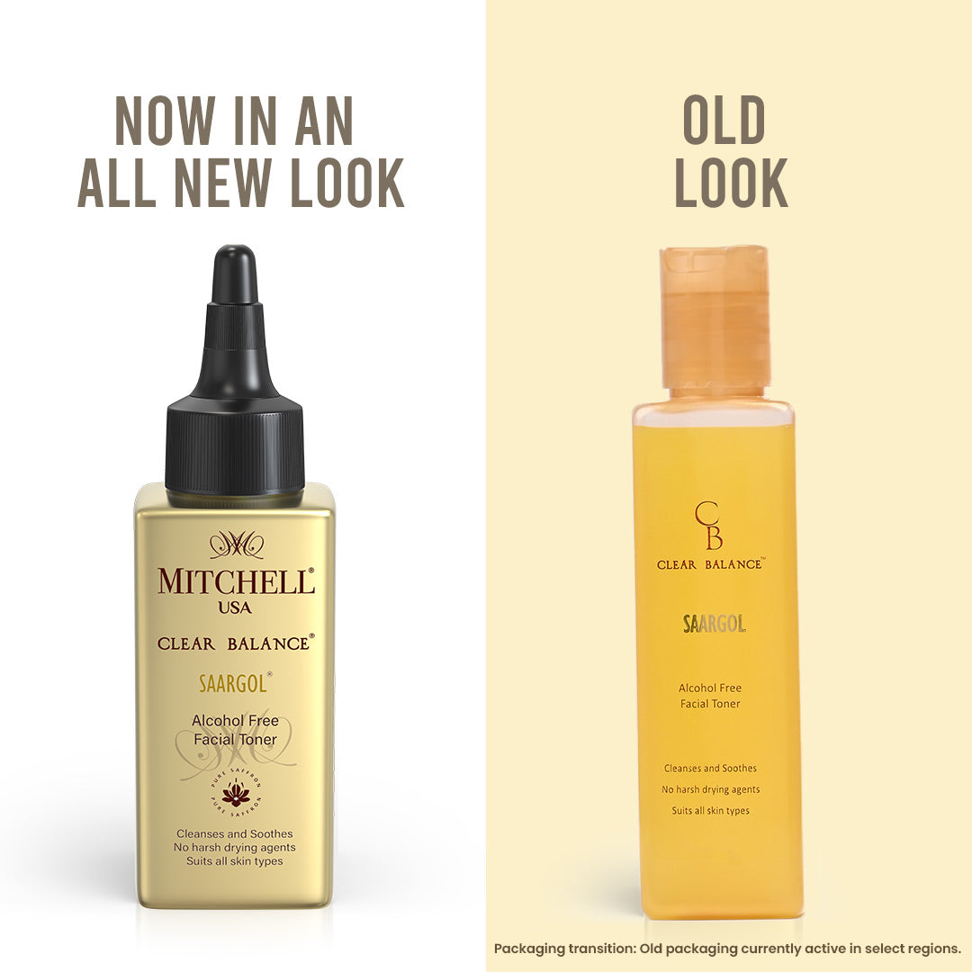 Saffron-Infused Alcohol-Free Toner for Soothing and Skin Regeneration (100ml)-New vs Old Look