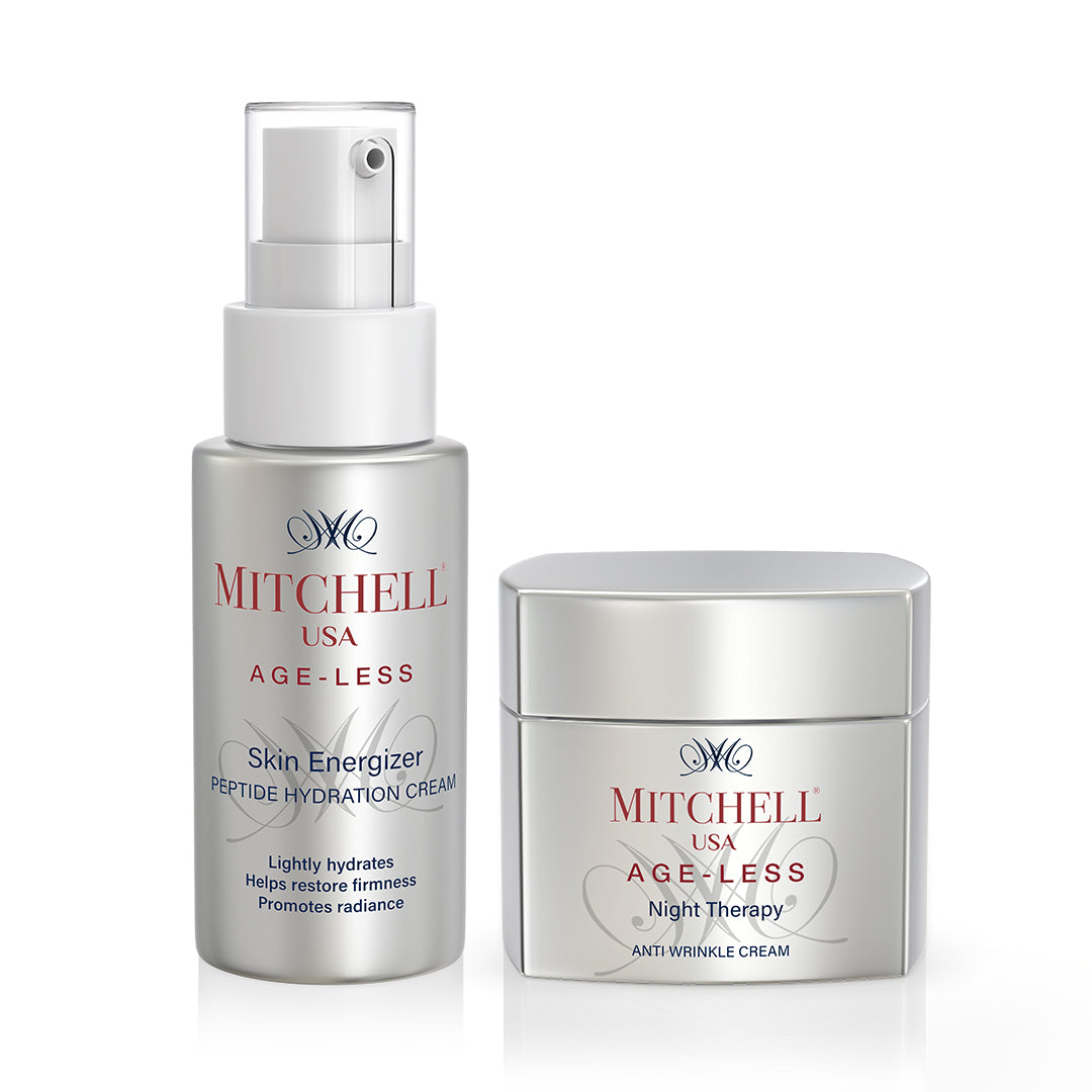 Mitchell USA Age-Less Night Therapy Anti Wrinkle cream and Skin Energizer Peptide Hydration cream Combination pack (50g + 30g)