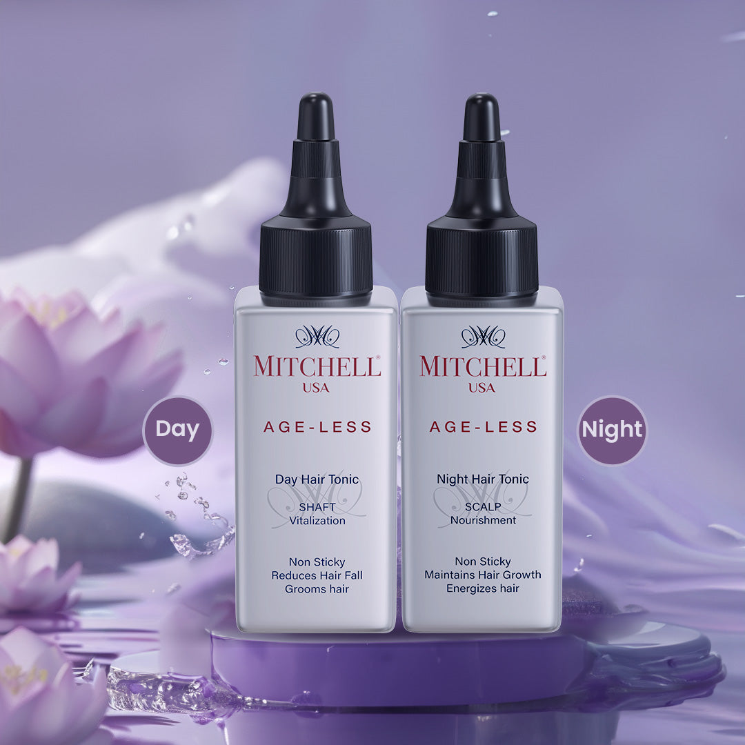 Mitchell USA Day Hair Tonic provides all-day moisturization, reduces frizz, and strengthens hair - Day &amp; Night Hair Tonic (100ml+100ml)