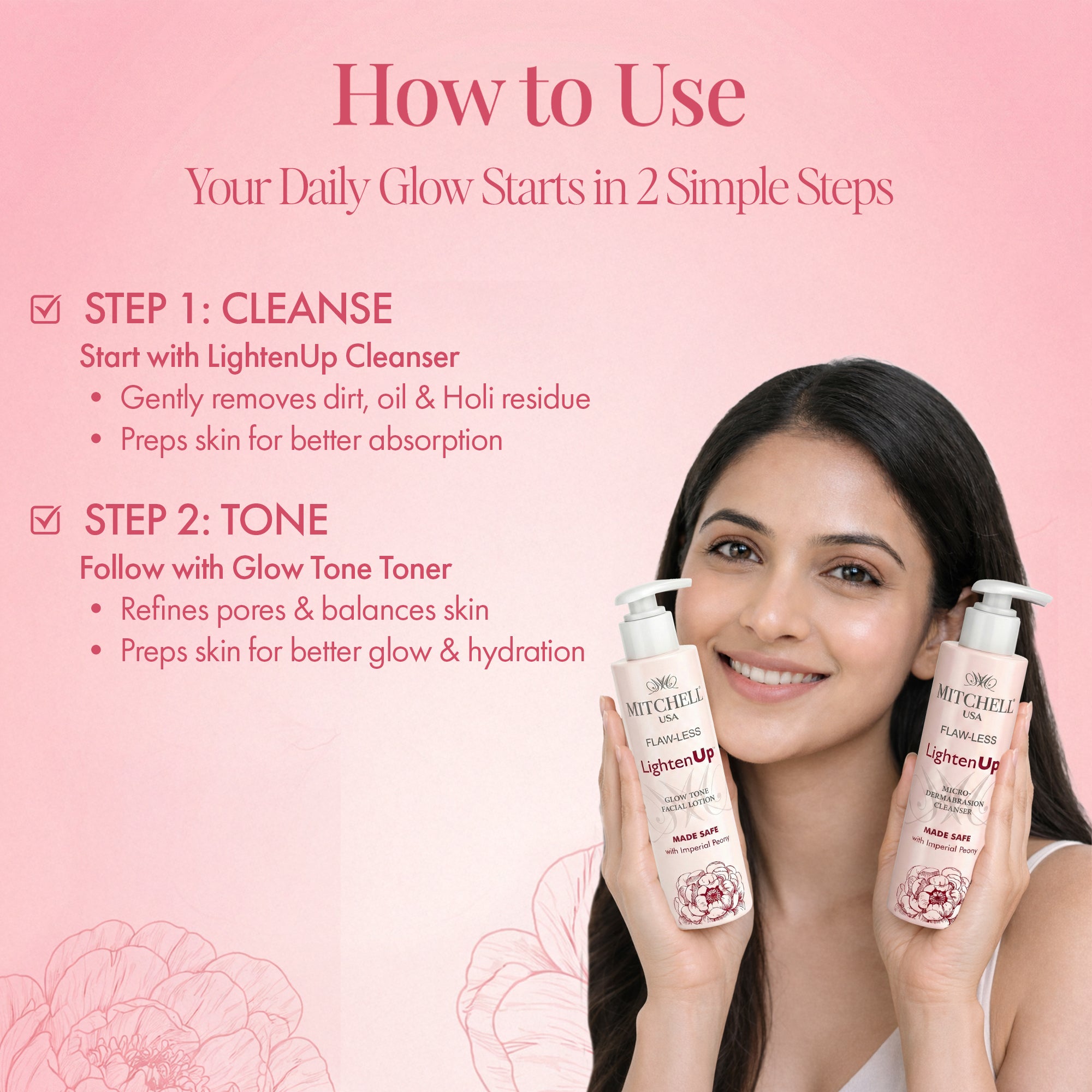 Radiant Duo: LightenUp Cleanser + Glow Tone Toner