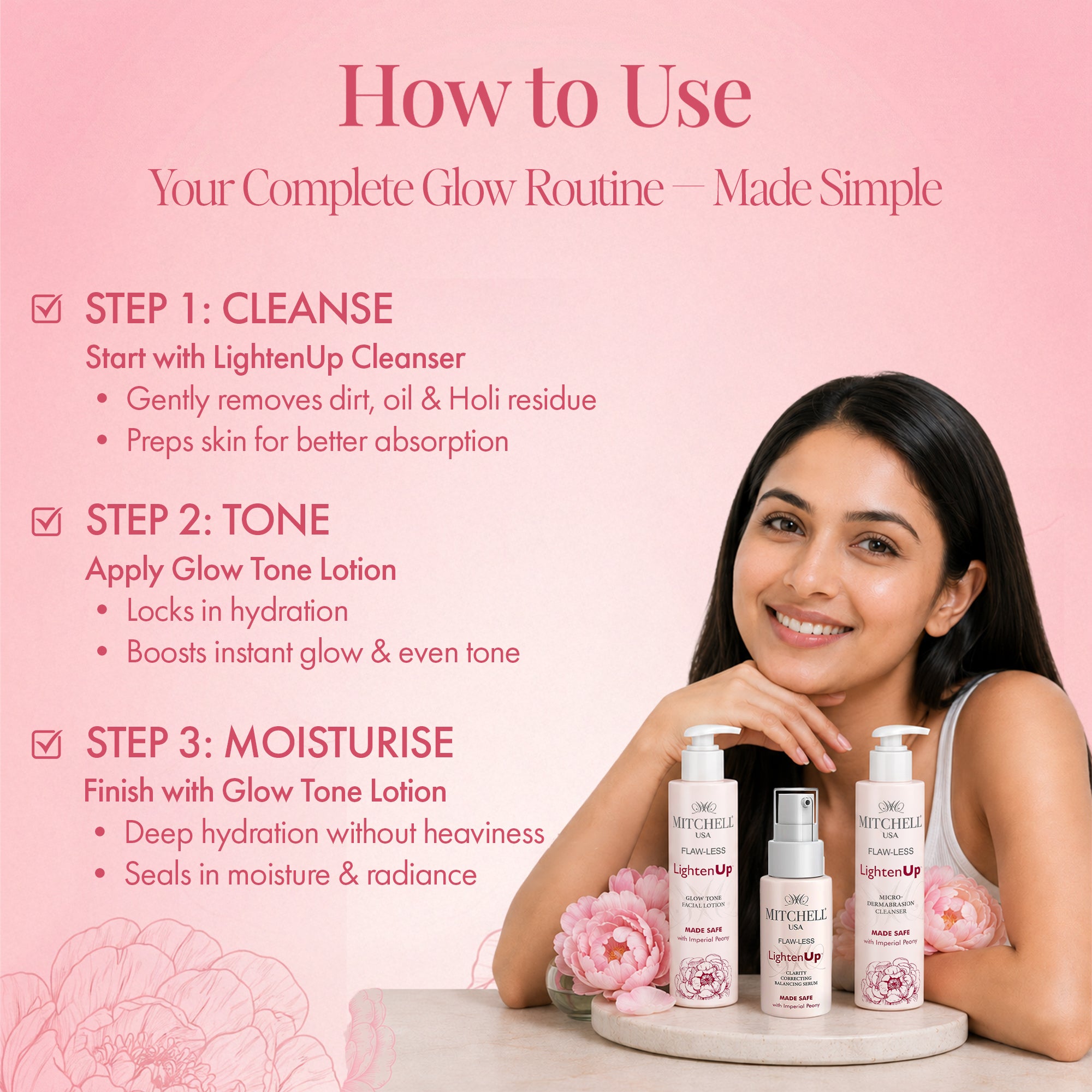 Radiant Essentials: LightenUp Skincare Trio