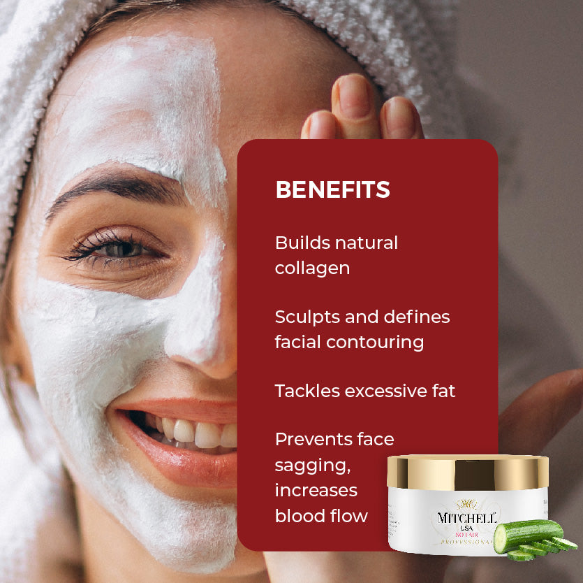 Benefits- improving facial texture-building natural collagen- reducing signs of aging